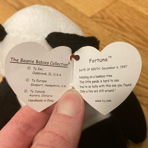 ⭐️ Vintage 1998 Fortune The Panda Bear Ty Beanie Baby - Picture 9 of 13